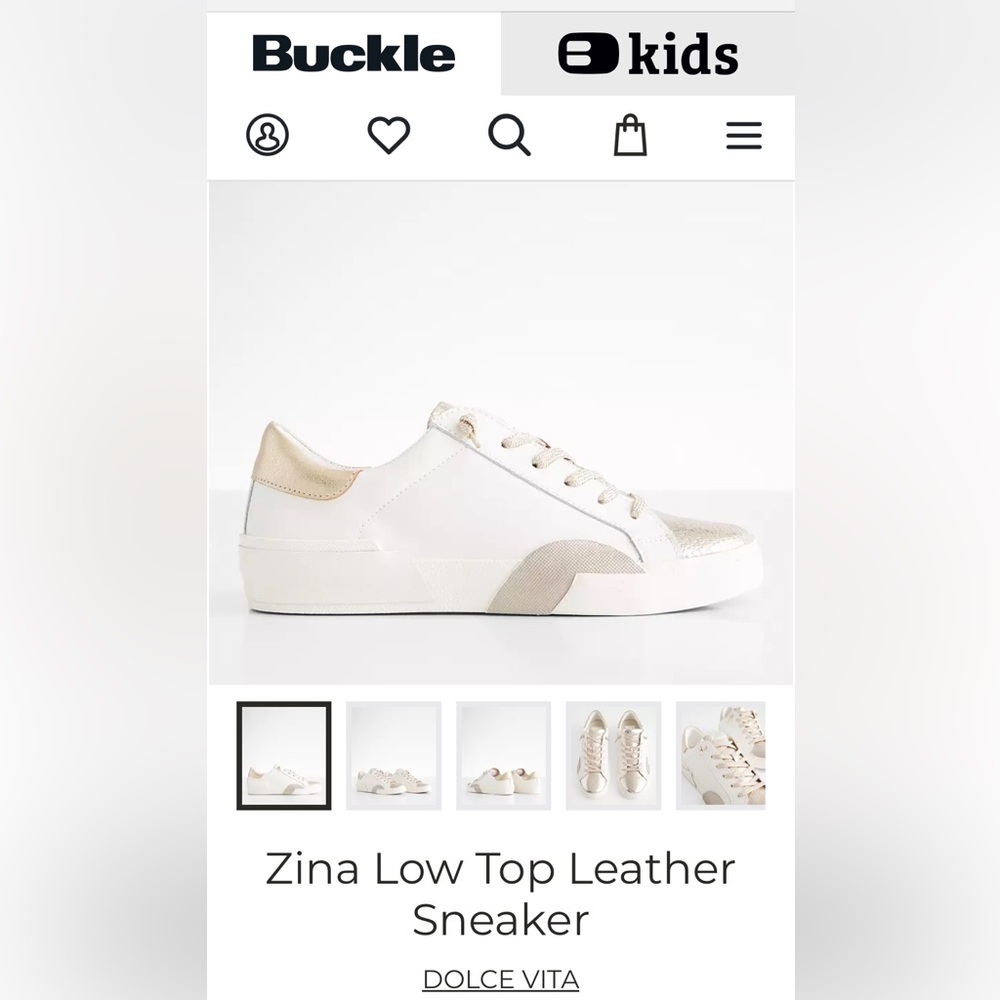 Dolce Vita Zina Low Top Leather Sneaker